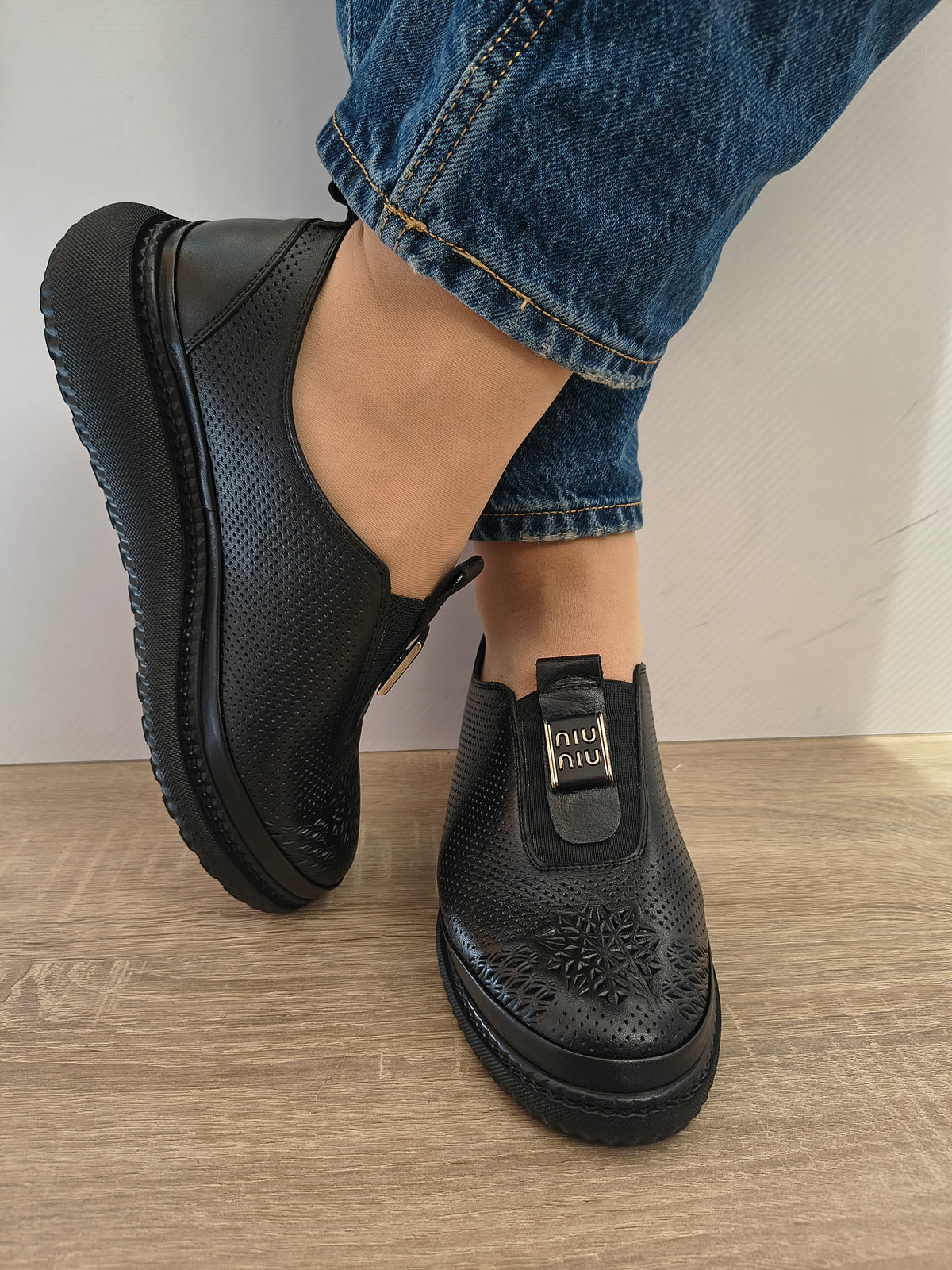 PANTOFI CASUAL DAMA DOGATI 017 542 NEGRI - imagine 5