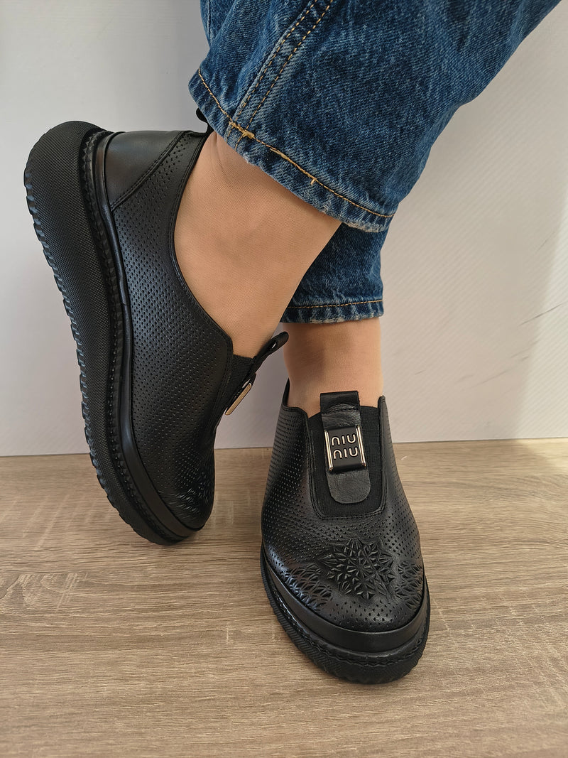 PANTOFI CASUAL DAMA DOGATI 017 542 NEGRI - imagine 5