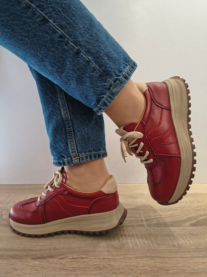 PANTOFI CASUAL DAMA FRANCO GERARDO 88253 ROSII