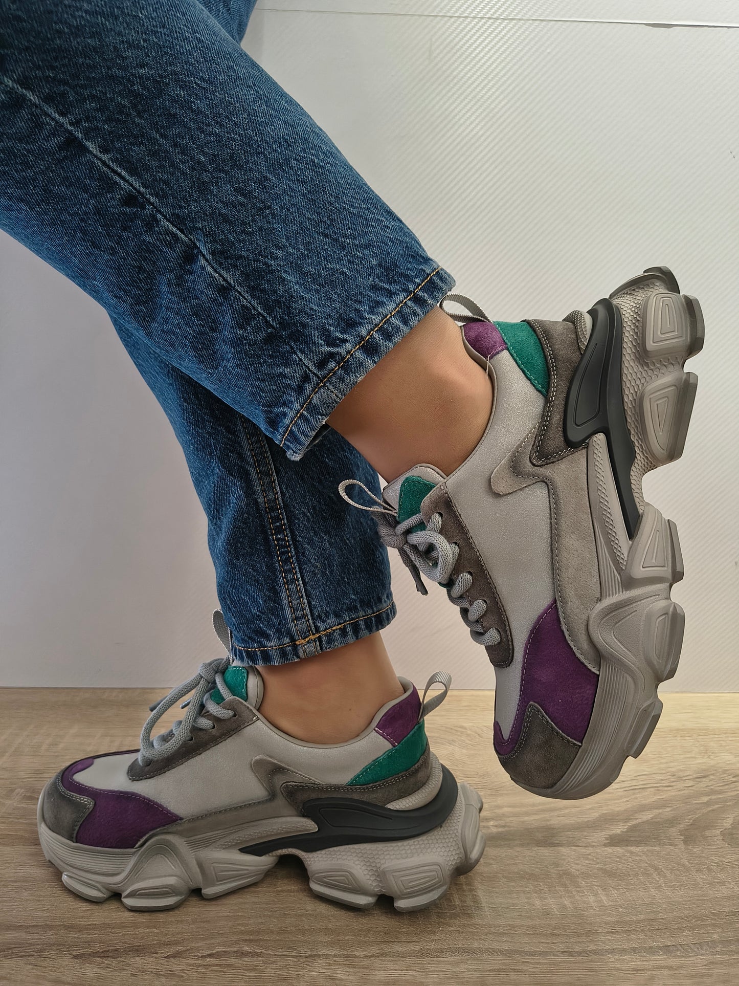 PANTOFI SPORT DAMA FRANCO GERARDO HY5796 GREY PURPLE