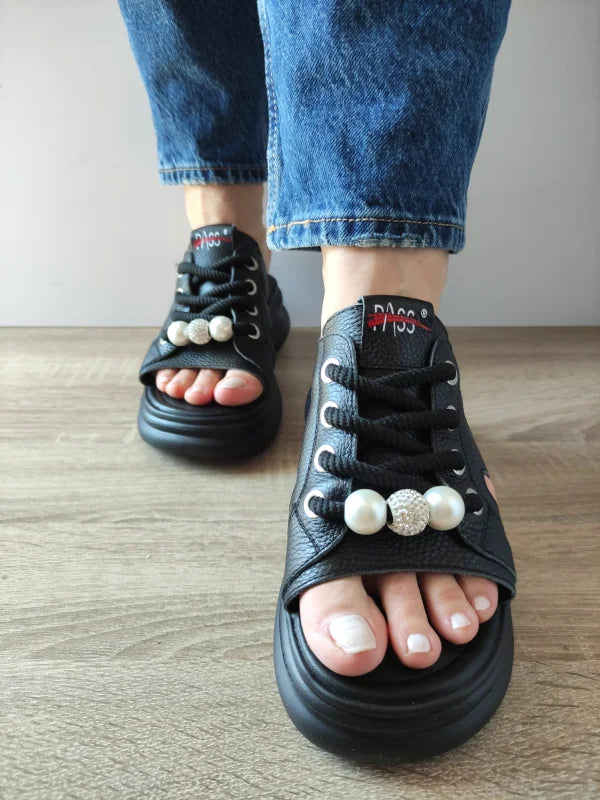 SABOTI CASUAL DAMA PASS 60004B 01-N NEGRI - imagine 4