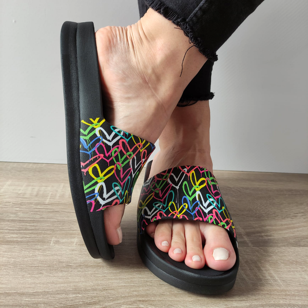 SABOTI DAMA SKECHERS 111327 BKMT - imagine 4