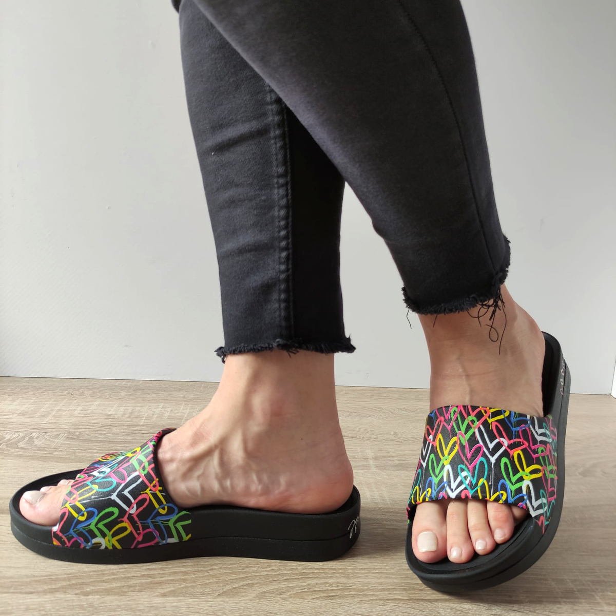 SABOTI DAMA SKECHERS 111327 BKMT - imagine 3