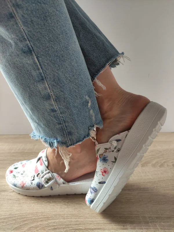 SABOTI MEDICALI DAMA ECO BIO C6201110E2 ALBI + FLORAL - imagine 5