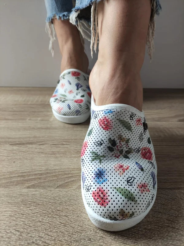 SABOTI MEDICALI DAMA ECO BIO C6221049E2 ALBI + FLORAL - imagine 5