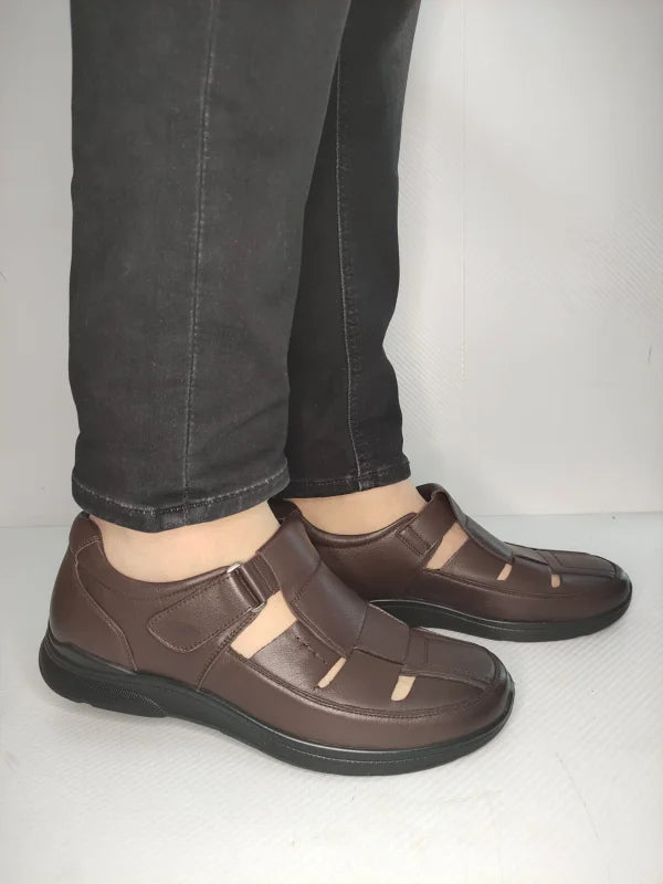 SANDALE BARBATI MELS 232706 MARO INCHIS - imagine 4