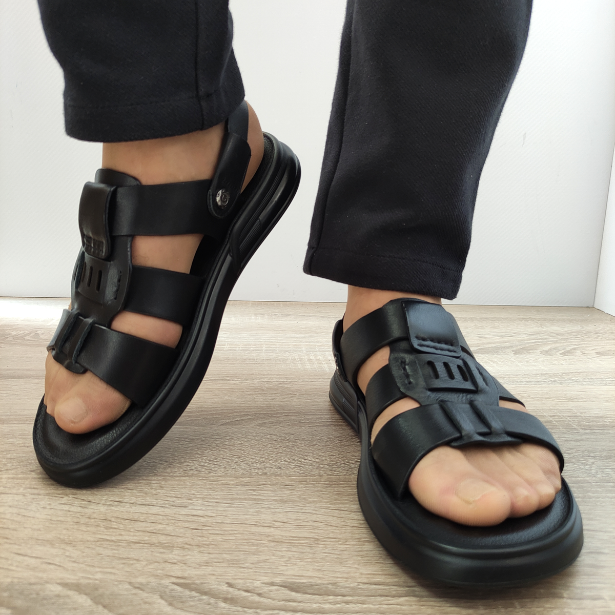 SANDALE BARBATI MELS 95017 NEGRE - imagine 4