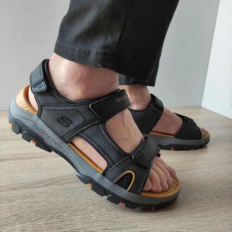 SANDALE BARBATI SKECHERS 204106 BLK - imagine 2