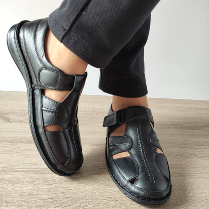 SANDALE CASUAL BARBATI DR JELLS 9991-107 NEGRE