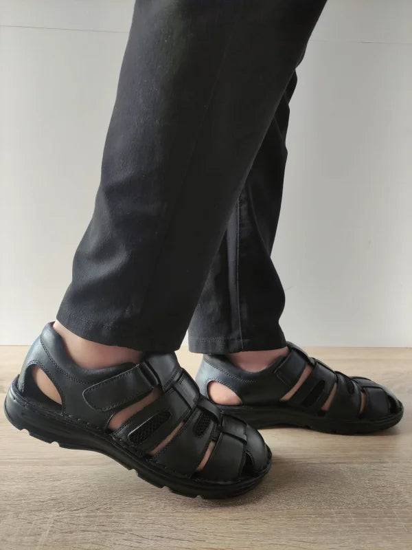 SANDALE CASUAL BARBATI MELS 23061 NEGRE - imagine 4