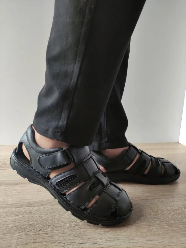 SANDALE CASUAL BARBATI MELS 23061 NEGRE - imagine 2