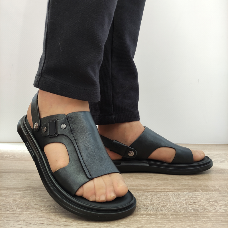 SANDALE CASUAL BARBATI MELS 6053 NEGRE - imagine 5