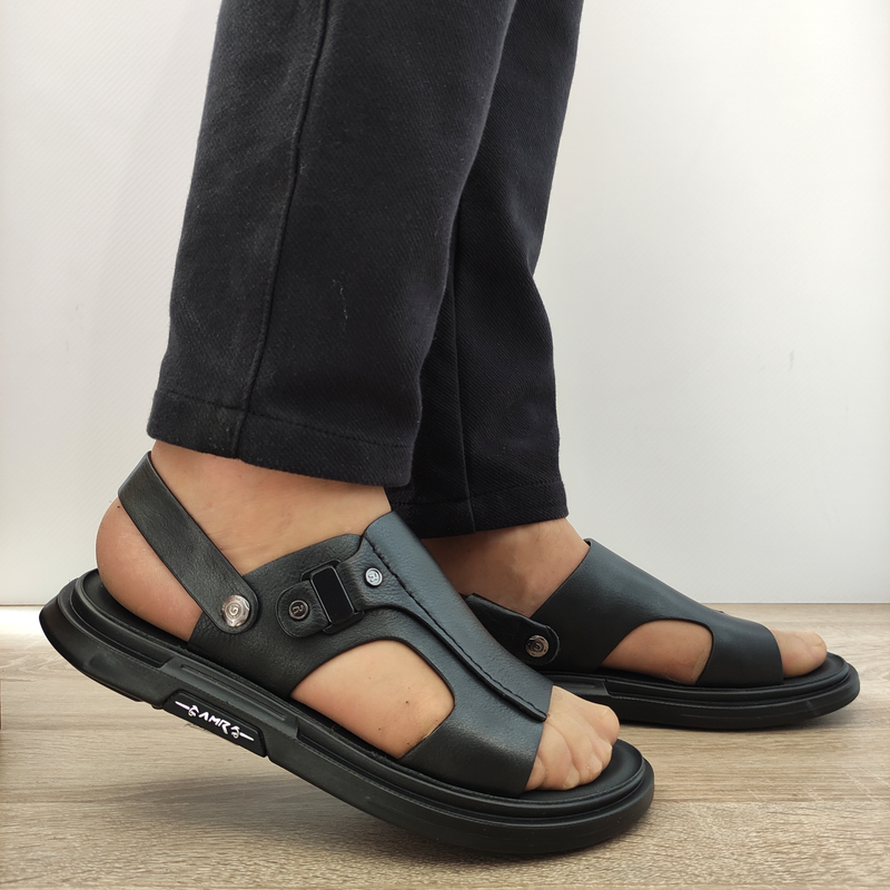 SANDALE CASUAL BARBATI MELS 6053 NEGRE - imagine 2