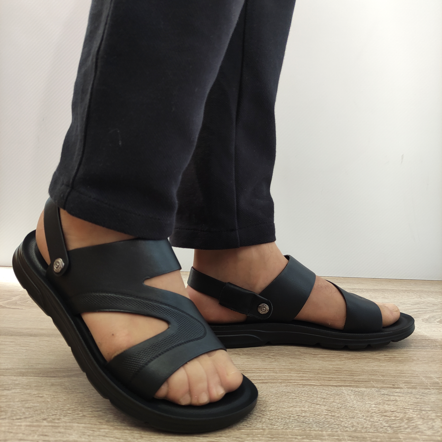 SANDALE CASUAL BARBATI MELS 7536 NEGRE