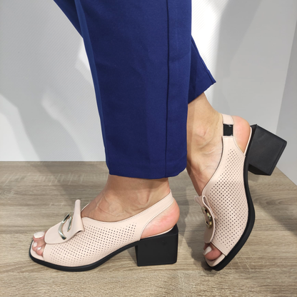 SANDALE CASUAL DAMA ANNA VIOTTI D12-885 ROZ PUDRA
