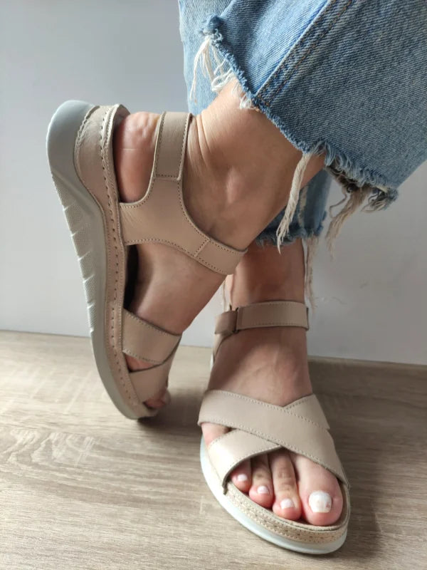 SANDALE CASUAL DAMA BIO FLEX 05-6100 BEJ