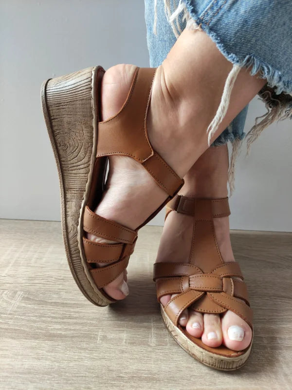SANDALE CASUAL DAMA BIO FLEX 22-05 MARO TABAC