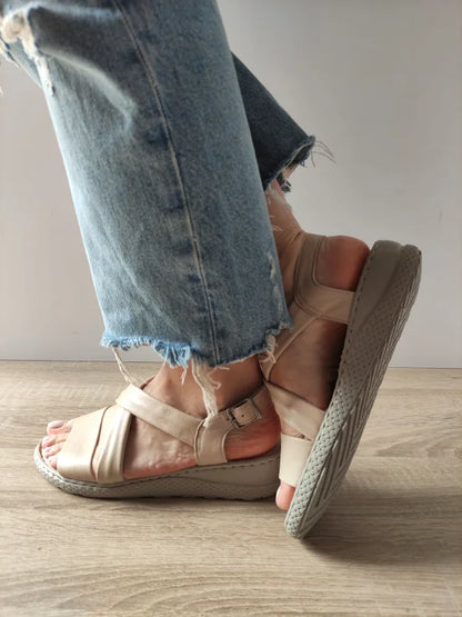 SANDALE CASUAL DAMA BIO FLEX 28-555 BEJ