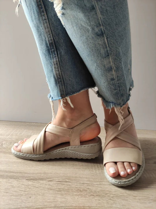 SANDALE CASUAL DAMA BIO FLEX 28-555 BEJ