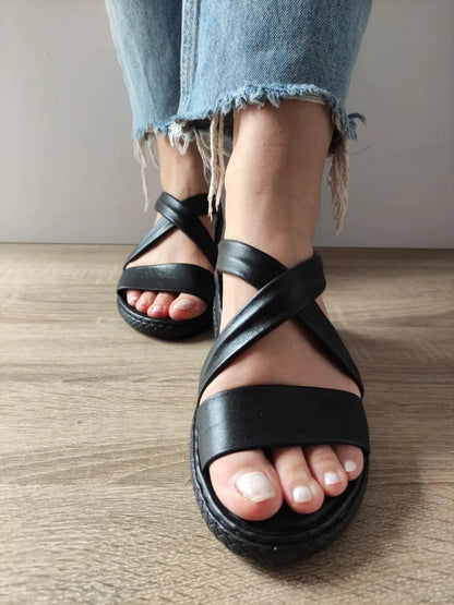 SANDALE CASUAL DAMA BIO FLEX 28-555 NEGRE