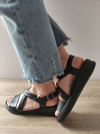SANDALE CASUAL DAMA BIO FLEX 28-555 NEGRE