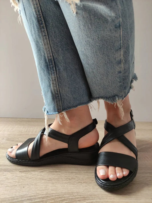 SANDALE CASUAL DAMA BIO FLEX 28-555 NEGRE