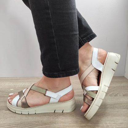 SANDALE CASUAL DAMA BIO FLEX FR-402 ALBE + COMB
