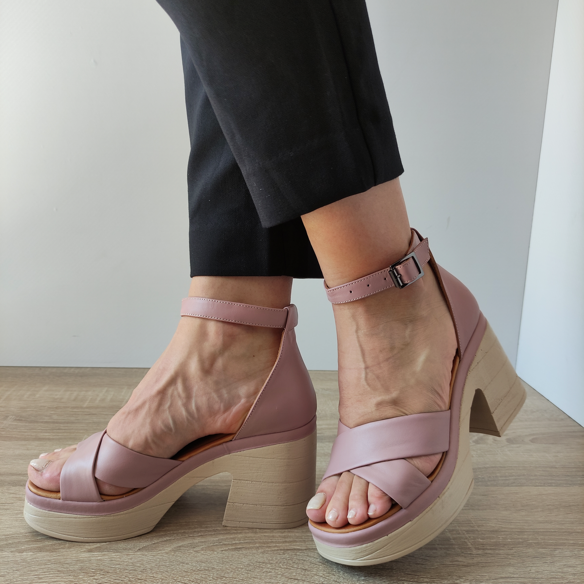 SANDALE CASUAL DAMA DOGATI 018 10407 ROZ - imagine 5