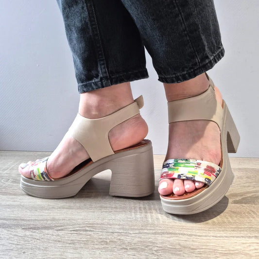 SANDALE CASUAL DAMA DOGATI 018 10906 ALBE + DETALIU LABIRINT