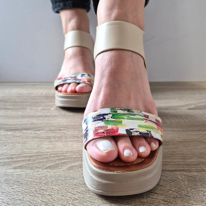 SANDALE CASUAL DAMA DOGATI 018 10906 ALBE + DETALIU LABIRINT