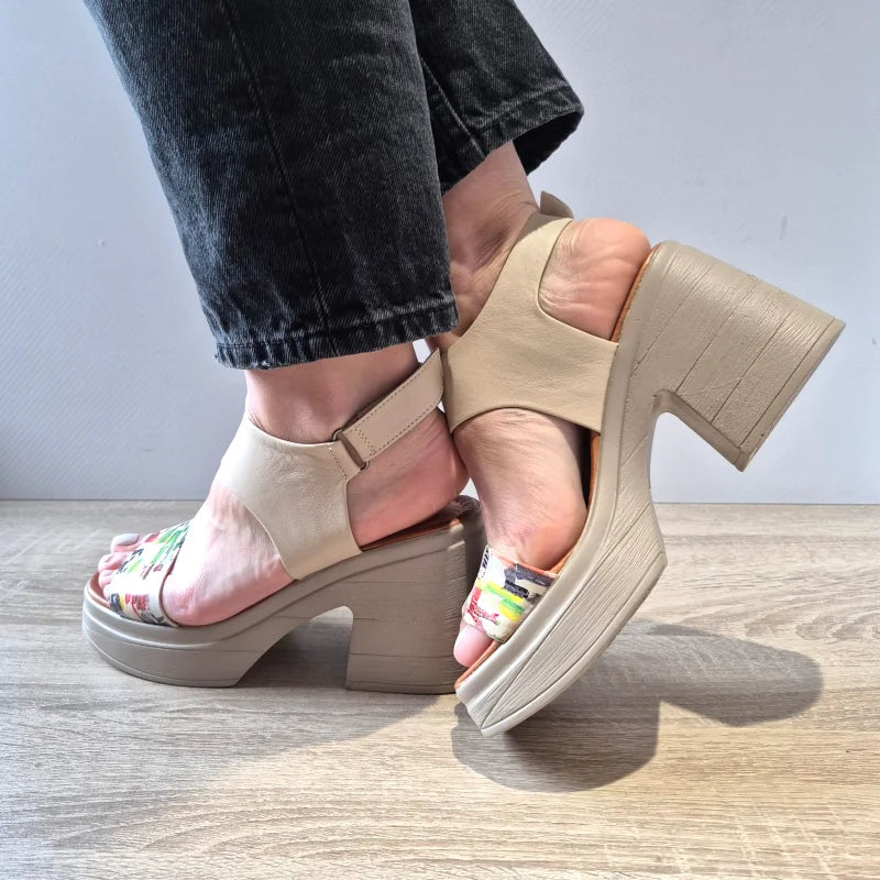 SANDALE CASUAL DAMA DOGATI 018 10906 ALBE + DETALIU LABIRINT - imagine 4
