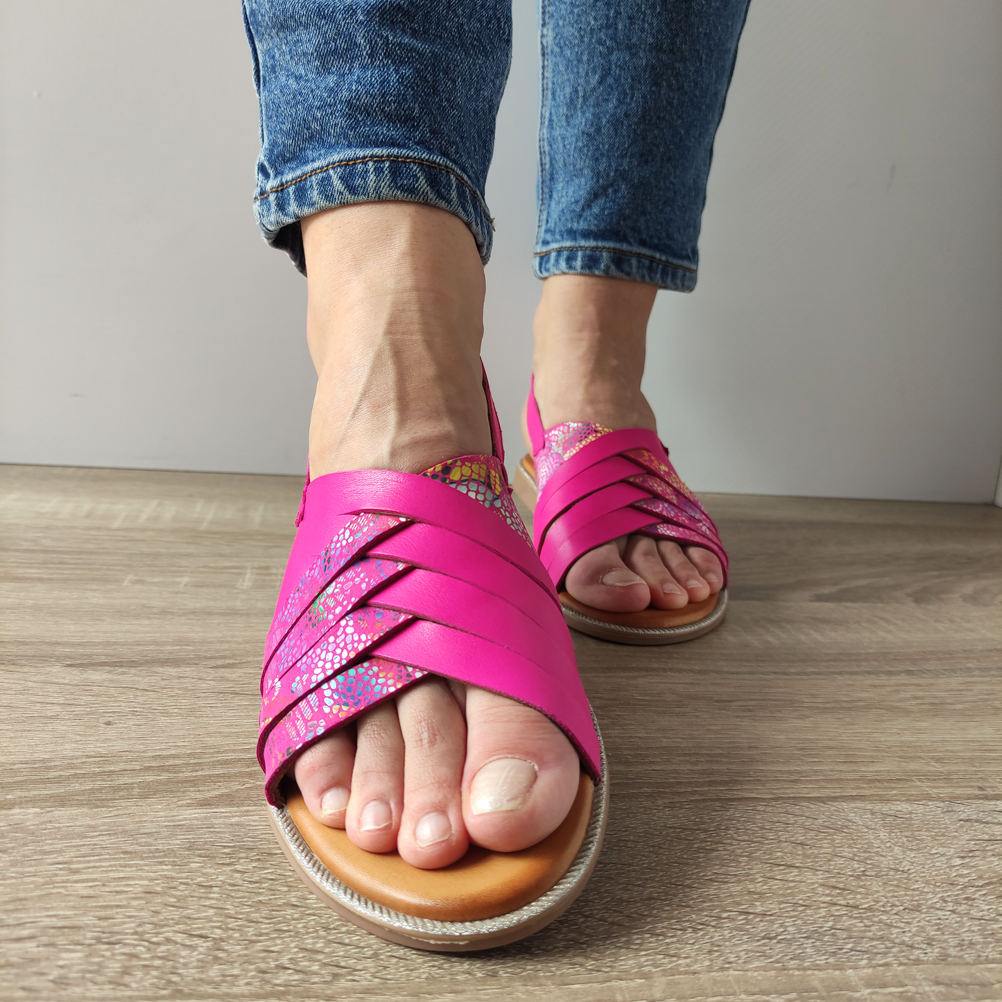 SANDALE CASUAL DAMA DOGATI A408 29-15 FUXIA