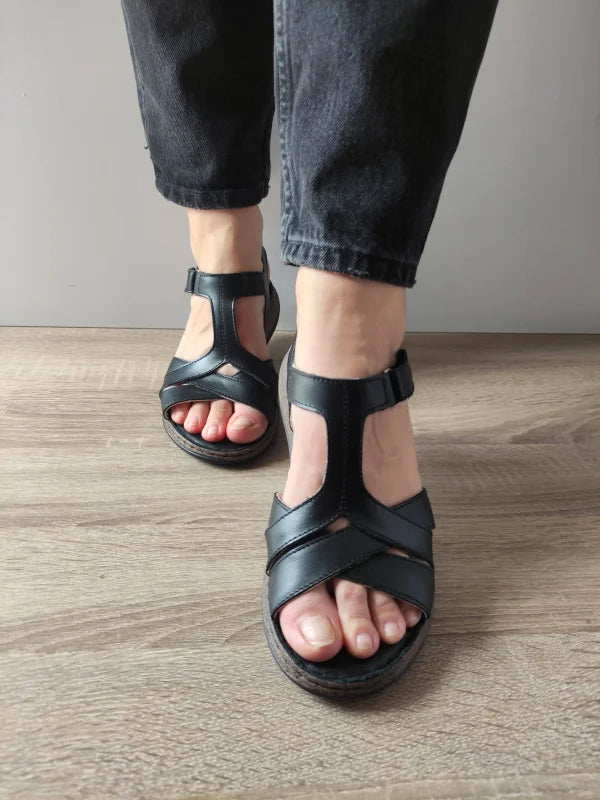 SANDALE CASUAL DAMA DYANY 4773 3 NEGRE - imagine 5