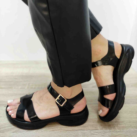 SANDALE CASUAL DAMA FORMAZIONE 220722 NEGRE