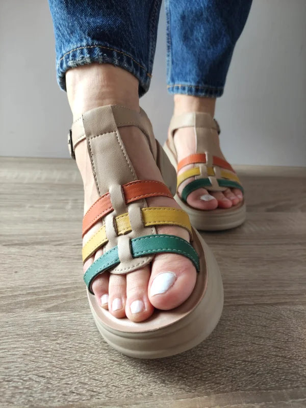 SANDALE CASUAL DAMA FORMAZIONE 246609T APRICOT PLUS COLOR - imagine 5