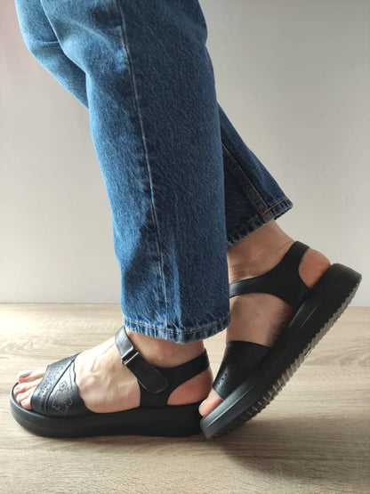 SANDALE CASUAL DAMA FORMAZIONE 246612 NEGRE