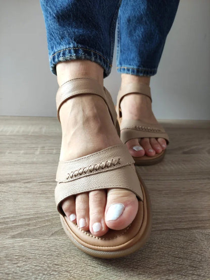 SANDALE CASUAL DAMA FORMAZIONE 33182 APRICOT