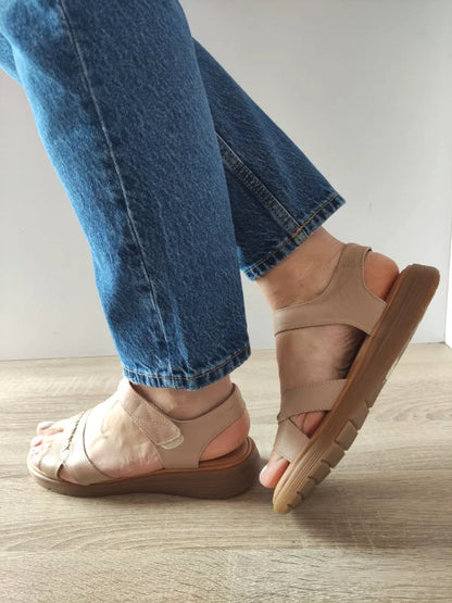 SANDALE CASUAL DAMA FORMAZIONE 33182 APRICOT