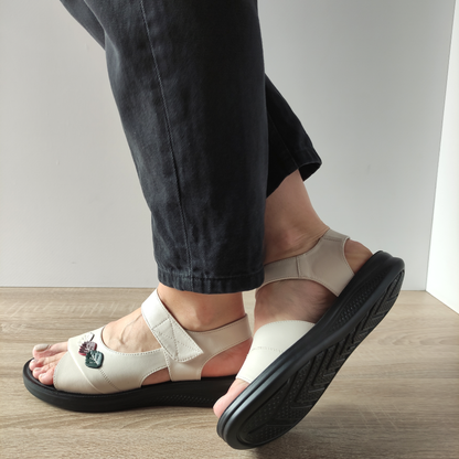SANDALE CASUAL DAMA FORMAZIONE 3602Q06 CREM