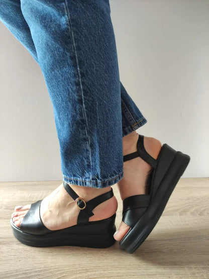 SANDALE CASUAL DAMA FORMAZIONE 49009 NEGRE