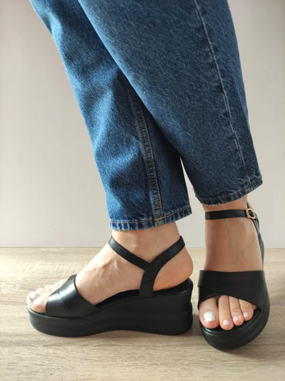 SANDALE CASUAL DAMA FORMAZIONE 49009 NEGRE