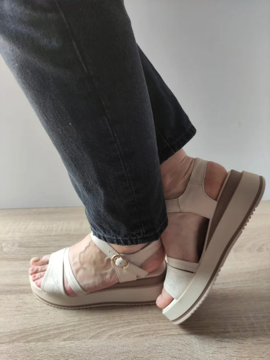 SANDALE CASUAL DAMA FORMAZIONE 50097 CREM