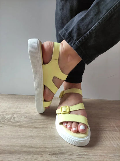 SANDALE CASUAL DAMA FORMAZIONE K247-1 GALBENE
