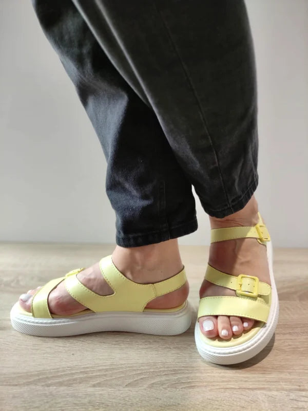 SANDALE CASUAL DAMA FORMAZIONE K247-1 GALBENE