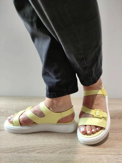 SANDALE CASUAL DAMA FORMAZIONE K247-1 GALBENE