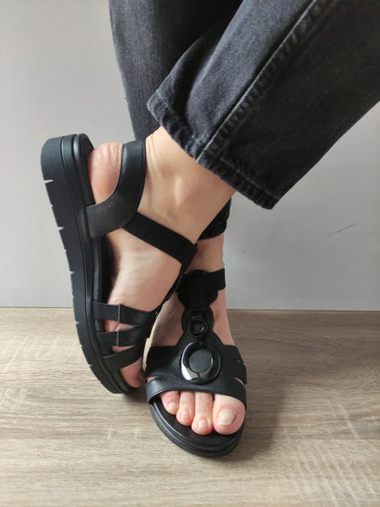 SANDALE CASUAL DAMA JANA 28264-44 NEGRE