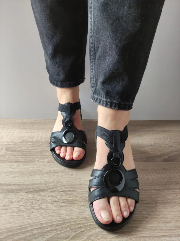 SANDALE CASUAL DAMA JANA 28264-44 NEGRE