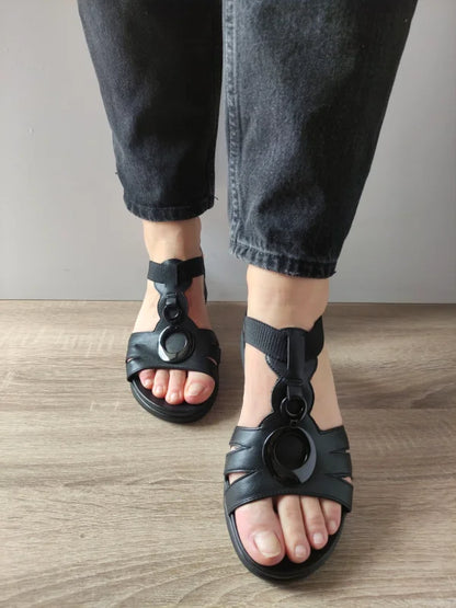 SANDALE CASUAL DAMA JANA 28264-44 NEGRE