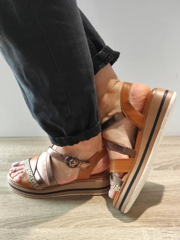 SANDALE CASUAL DAMA JANA 28267-44 MARO CU METALIC