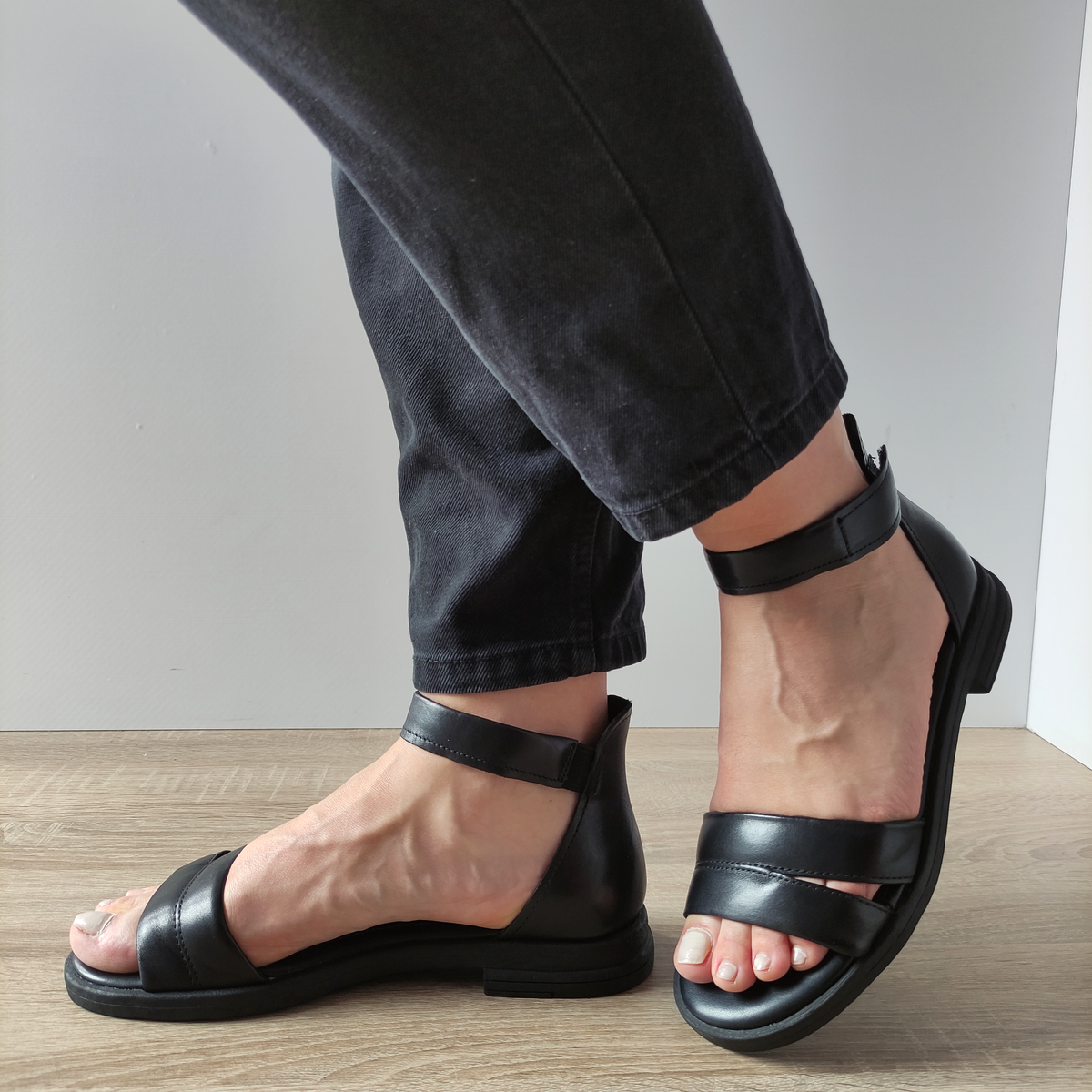 SANDALE CASUAL DAMA MARCO TOZZI 28102-42 NEGRE - imagine 2